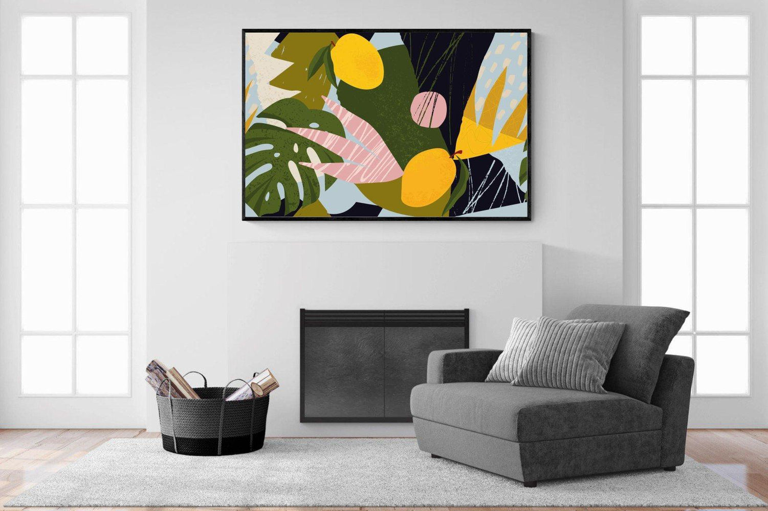 Matisse-Wall_Art-150 x 100cm-Mounted Canvas-Black-Pixalot